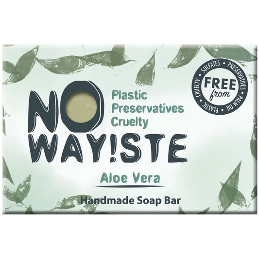 NO WAY!STE Solid Soap Bar, Aloe Vera- Handmade